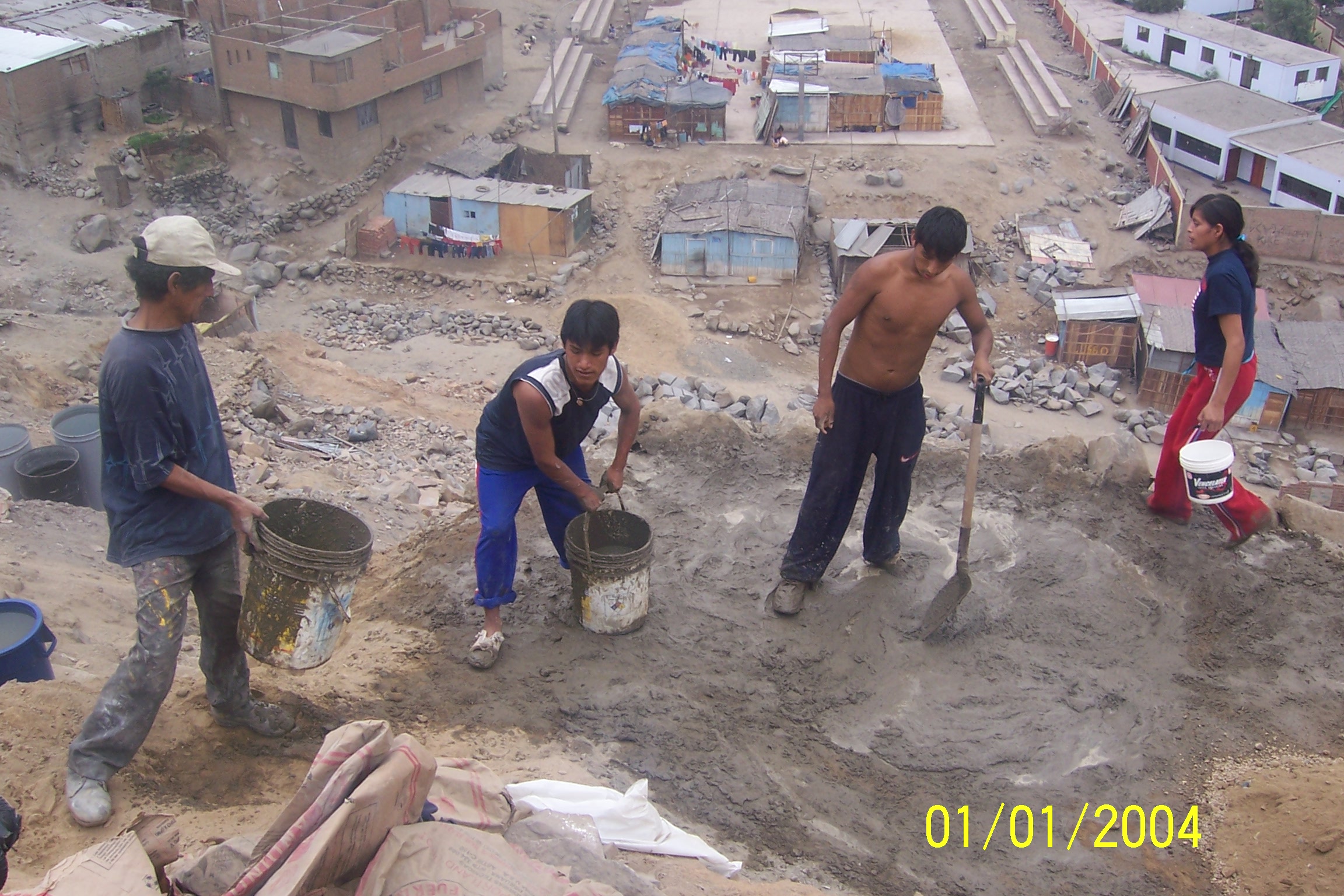 Haciendo la mezcla